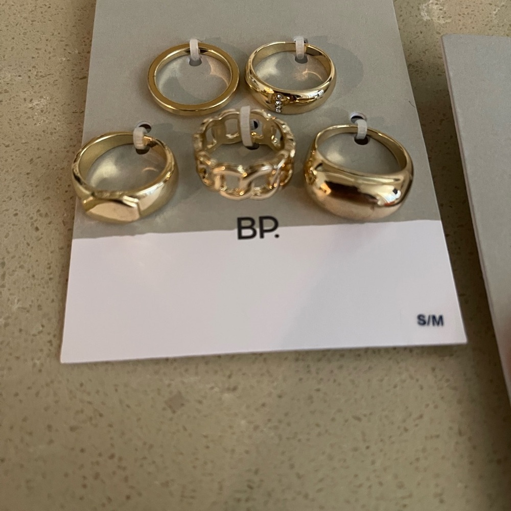 Nordstrom Rack Gold and Colorful Hoop Rings Collection - Picture 2 of 3